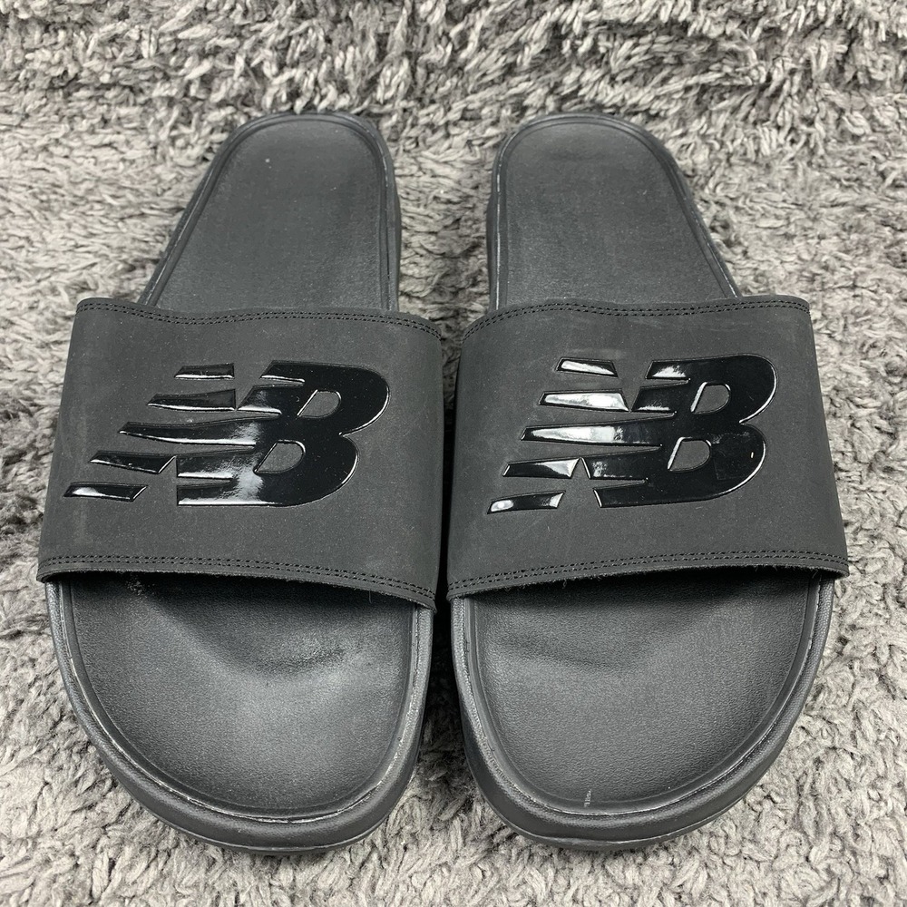 New Balance Men's Sz 15 D Black Cushion Arch Support Slides